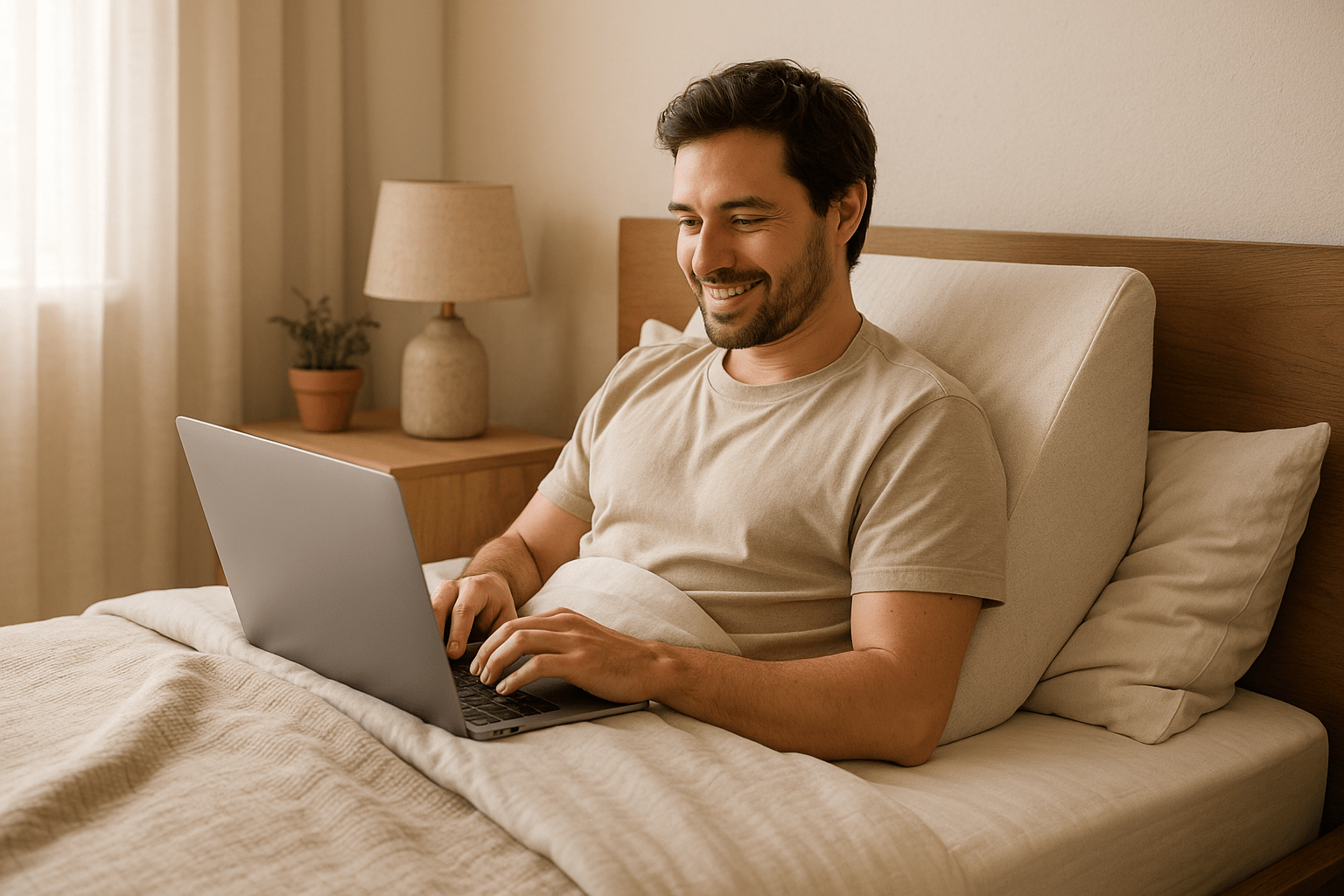 Best Bed Pillow for Working on a Laptop - Velvet Haven