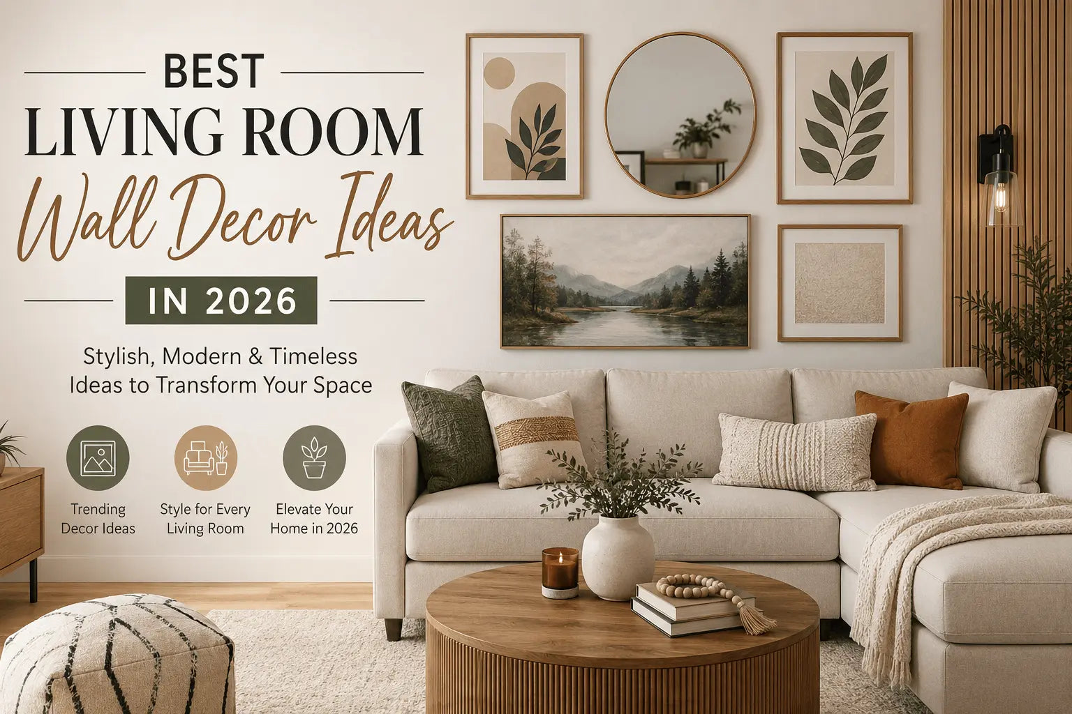 Best Living Room Wall Decor Ideas in 2026: Transform Your Space with Style - Velvet Haven