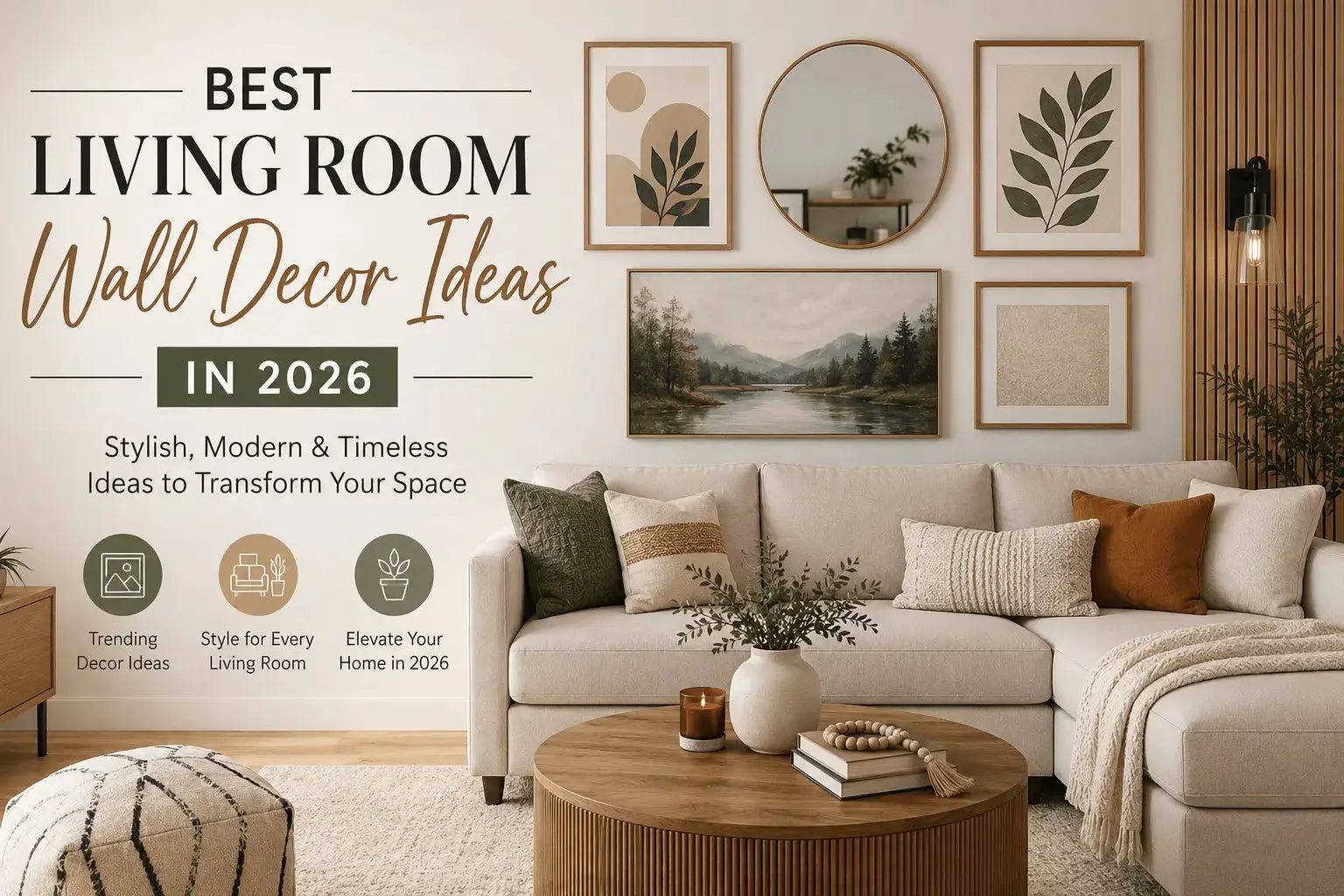 Best Living Room Wall Decor Ideas in 2026: Transform Your Space with Style - Velvet Haven