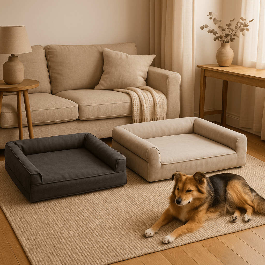 Durable Dog Bed vs Orthopedic Memory Foam Bed - Velvet Haven