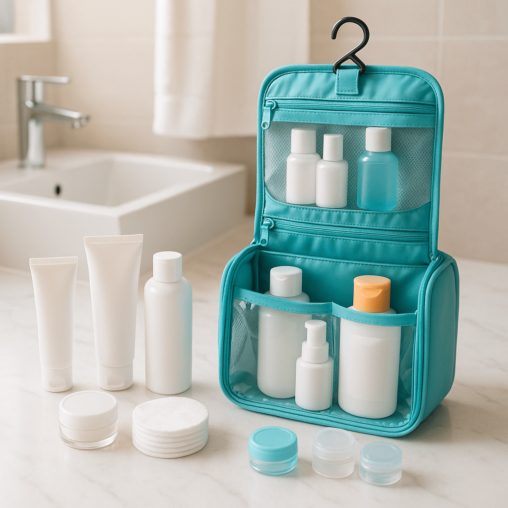 How to Pack Skincare in a Toiletry Bag - Velvet Haven