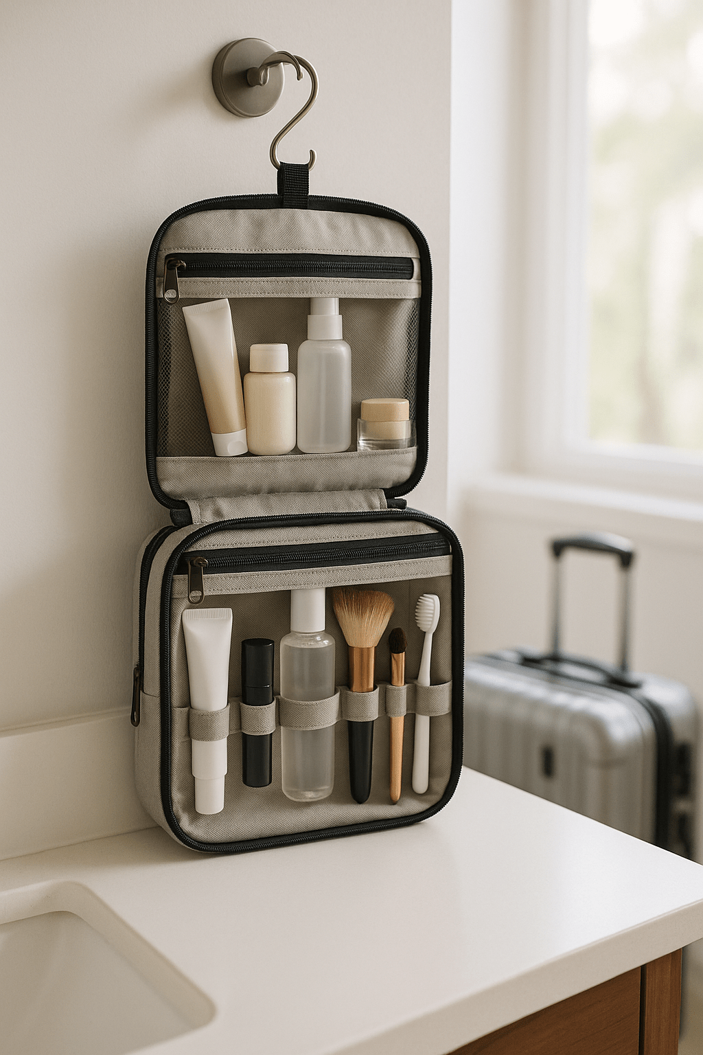 Travel Wash Bag for Toiletries and Cosmetics - Velvet Haven