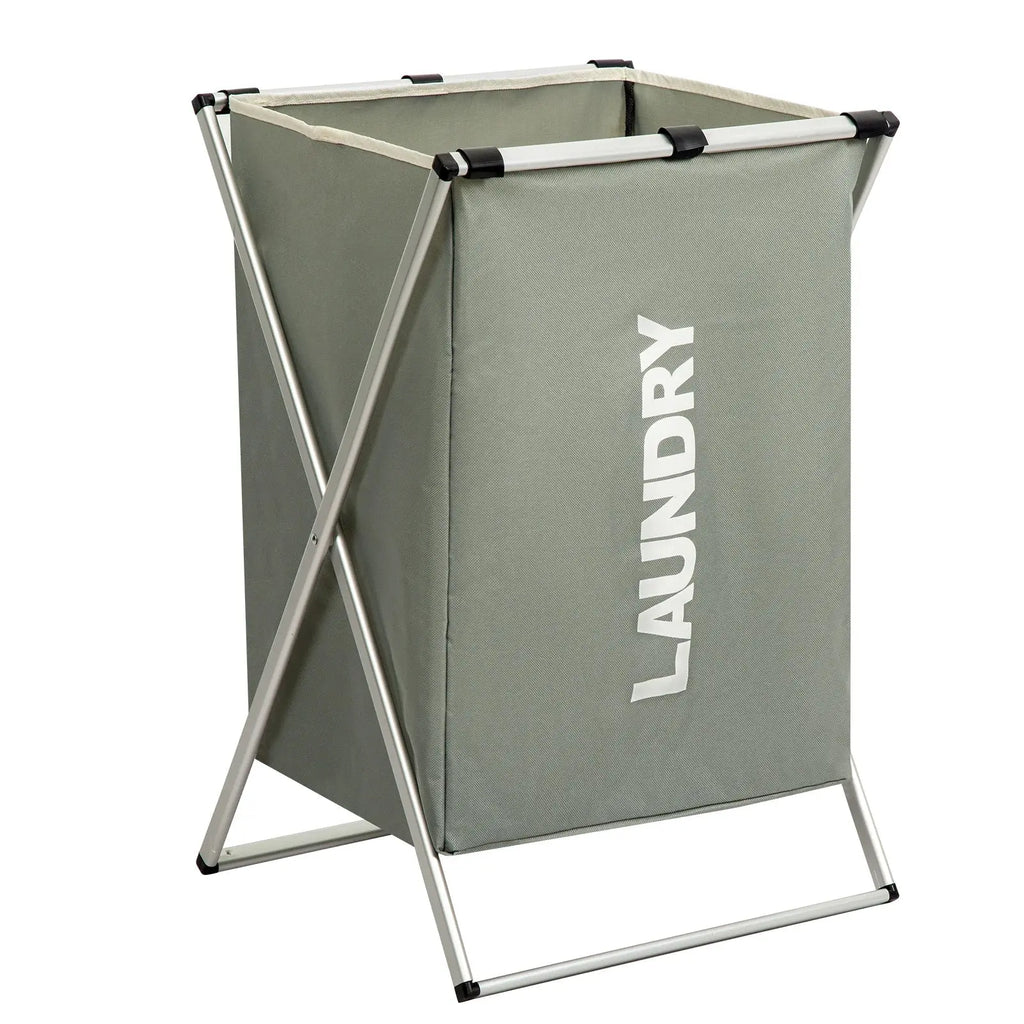 1 PC Large Laundry Hamper 3 Sections Divided Laundry Basket Foldable Washing Bin Dirty Cloth Storage Bag - Velvet Haven