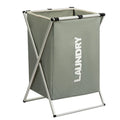 1 PC Large Laundry Hamper 3 Sections Divided Laundry Basket Foldable Washing Bin Dirty Cloth Storage Bag - Velvet Haven