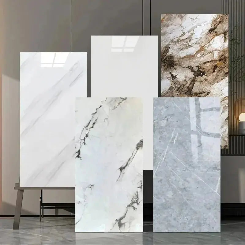 10-20Pcs Self-adhesive Marble Tiles Sticker Waterproof 30cmx60cm Tiles Floor Stickers PVC Tile Kitchen Bathroom Wall Sticker ﻿ - Velvet Haven