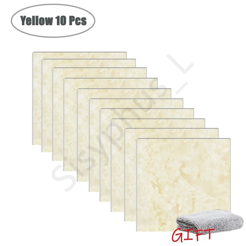 Self-Adhesive PVC Marble Wall & Floor Tile Stickers (10–50 Pieces) - Velvet Haven