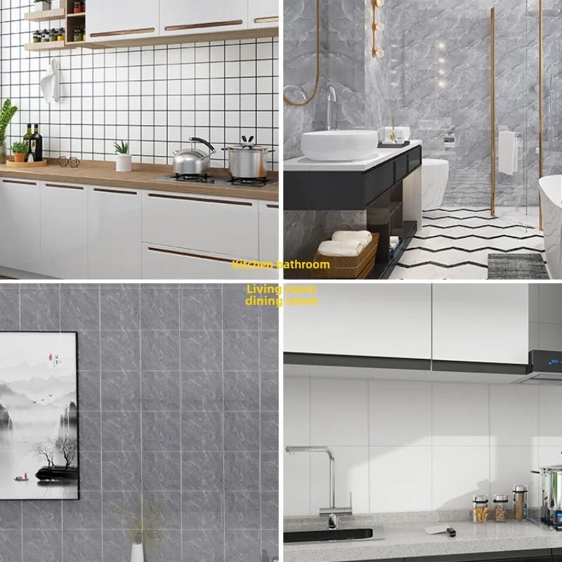 Self-Adhesive PVC Marble Wall & Floor Tile Stickers (10–50 Pieces) - Velvet Haven