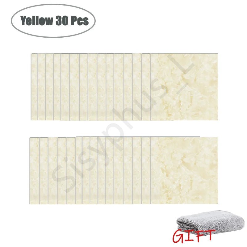 Self-Adhesive PVC Marble Wall & Floor Tile Stickers (10–50 Pieces) - Velvet Haven