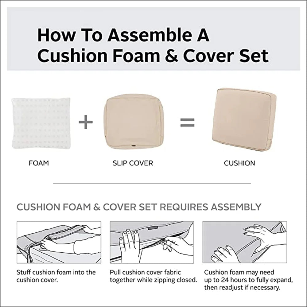 600D waterproof patio chair cushion cover protecting an outdoor seat cushion