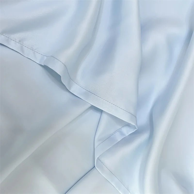100% Bamboo Bed Sheet Flat Bed Sheets Luxury Flat Sheet Solid Color Single/Double/King/Queen Size Bed Linens Summer Cooling 2024 - Velvet Haven