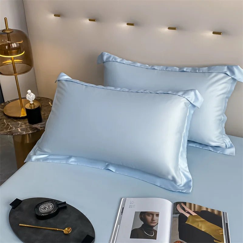 100% Bamboo Bed Sheet Flat Bed Sheets Luxury Flat Sheet Solid Color Single/Double/King/Queen Size Bed Linens Summer Cooling 2024 - Velvet Haven