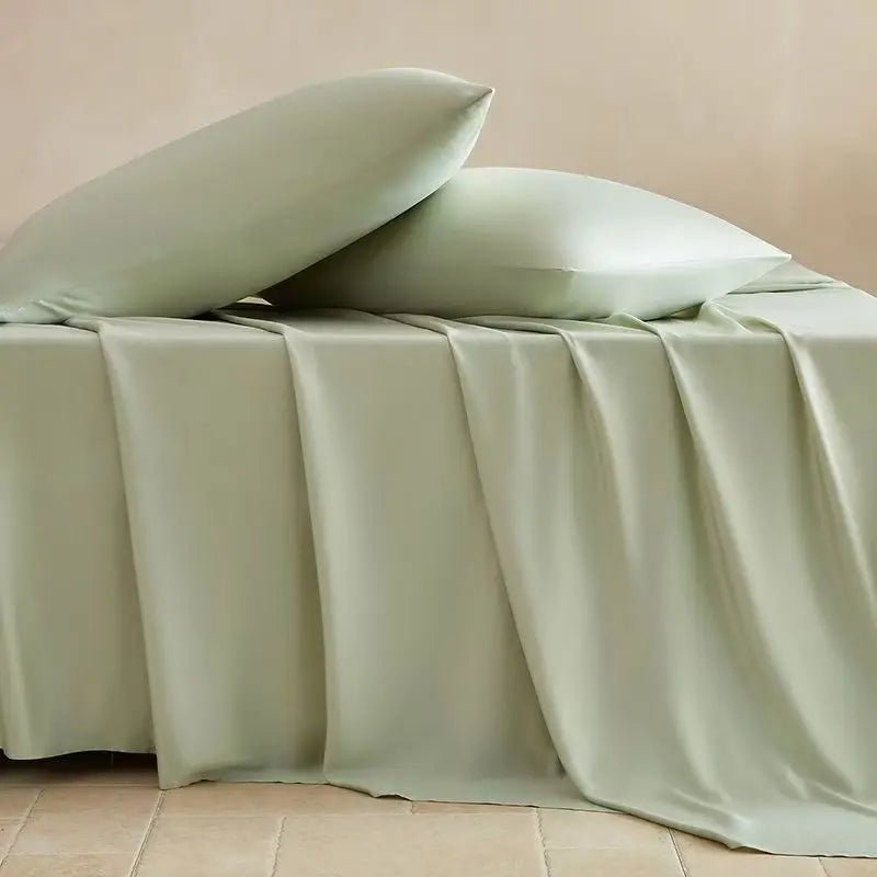 100% Bamboo Fibre Bedsheet Twin Queen King Size Flat Sheet Summer Solid Color Antibacterial Cooling Single And Double Bed Linens - Velvet Haven