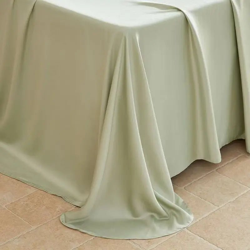 100% Bamboo Fibre Bedsheet Twin Queen King Size Flat Sheet Summer Solid Color Antibacterial Cooling Single And Double Bed Linens - Velvet Haven