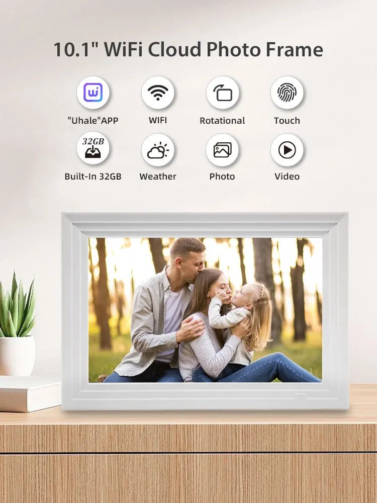 10.1 Inch WiFi Digital Photo Frame, 32GB Touch Screen - Velvet Haven