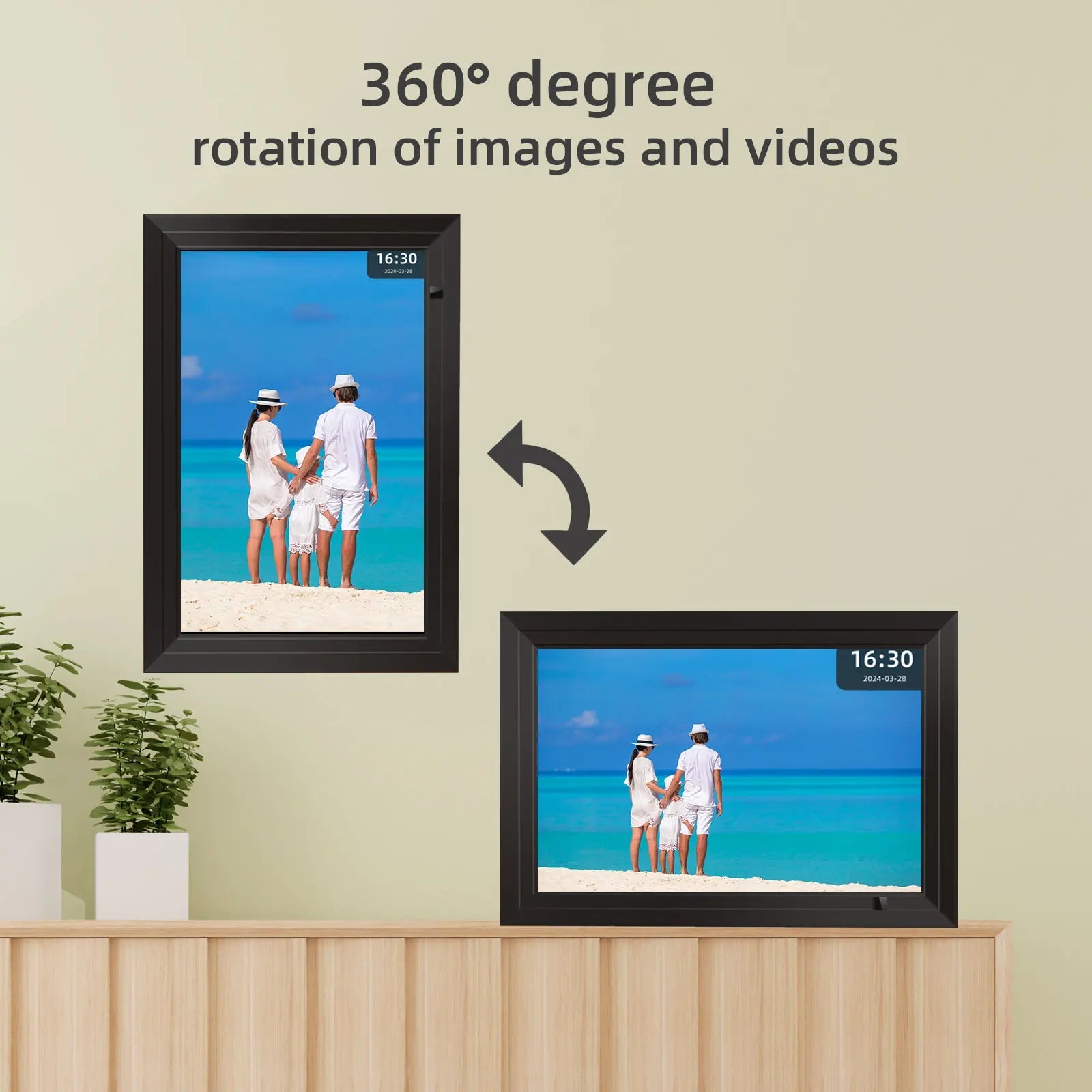 10.1 Inch WiFi Digital Photo Frame, 32GB Touch Screen - Velvet Haven
