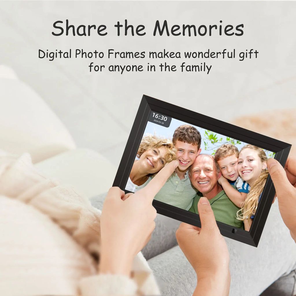 10.1 Inch WiFi Digital Photo Frame, 32GB Touch Screen - Velvet Haven