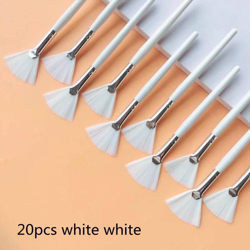 Fan-Shaped Foundation & Facial Mask Makeup Brush Set (10/20/50 Pieces) - Velvet Haven