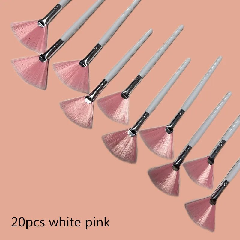 Fan-Shaped Foundation & Facial Mask Makeup Brush Set (10/20/50 Pieces) - Velvet Haven