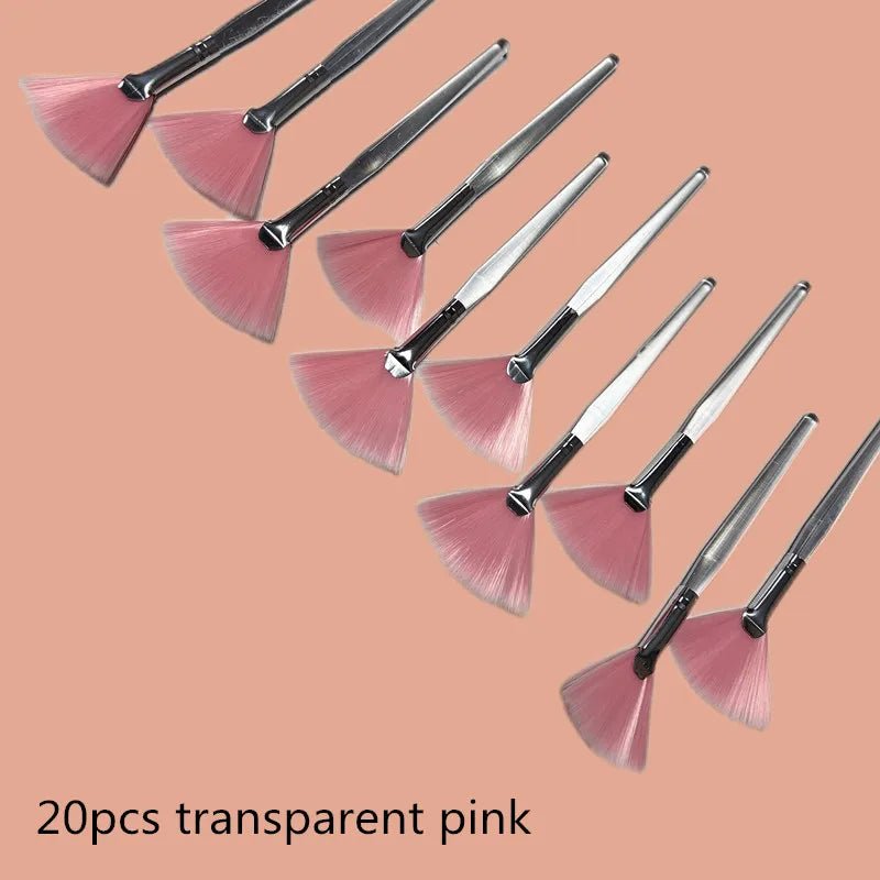 Fan-Shaped Foundation & Facial Mask Makeup Brush Set (10/20/50 Pieces) - Velvet Haven