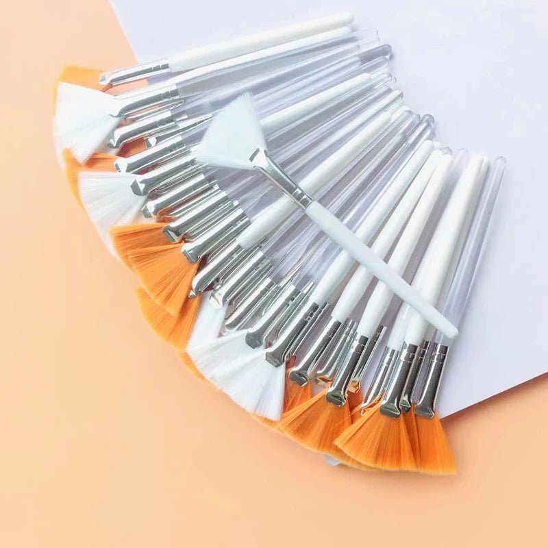 Fan-Shaped Foundation & Facial Mask Makeup Brush Set (10/20/50 Pieces) - Velvet Haven
