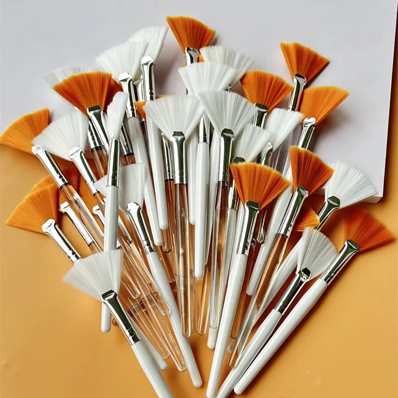 Fan-Shaped Foundation & Facial Mask Makeup Brush Set (10/20/50 Pieces) - Velvet Haven