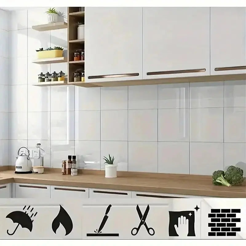 10/20pc 30x30cm Imitation Marble Wall Sticker PVC Self-adhesive Floor Sticker Waterproof Bathroom Living Room Kitchen Home Decor - Velvet Haven