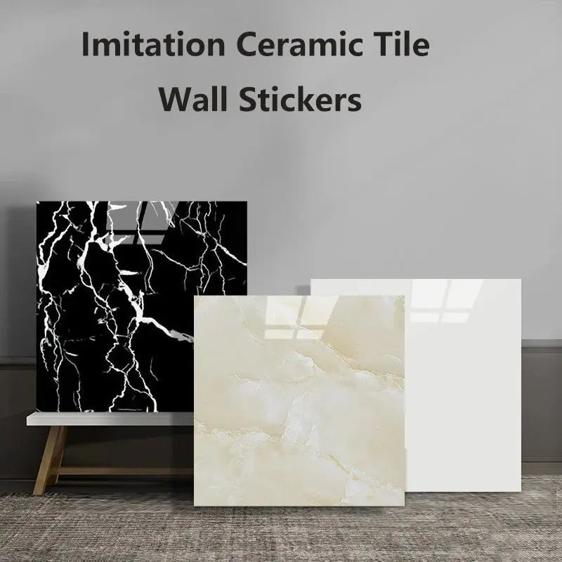 10/20pc 30x30cm Imitation Marble Wall Sticker PVC Self-adhesive Floor Sticker Waterproof Bathroom Living Room Kitchen Home Decor - Velvet Haven