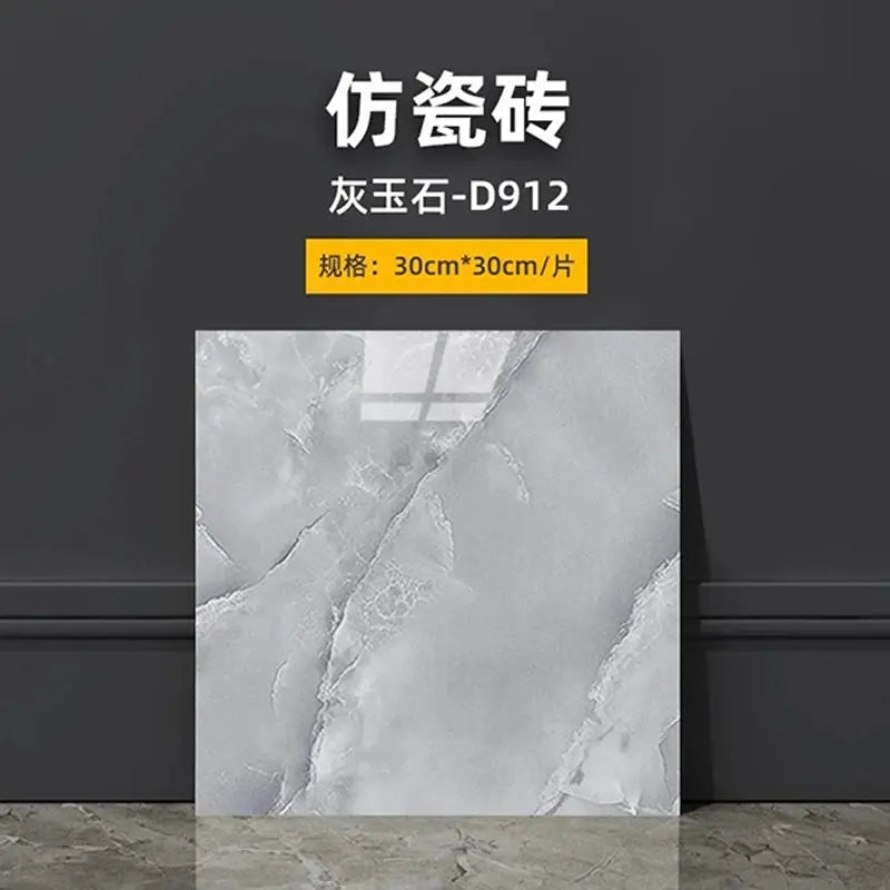 10/20pc 30x30cm Imitation Marble Wall Sticker PVC Self-adhesive Floor Sticker Waterproof Bathroom Living Room Kitchen Home Decor - Velvet Haven