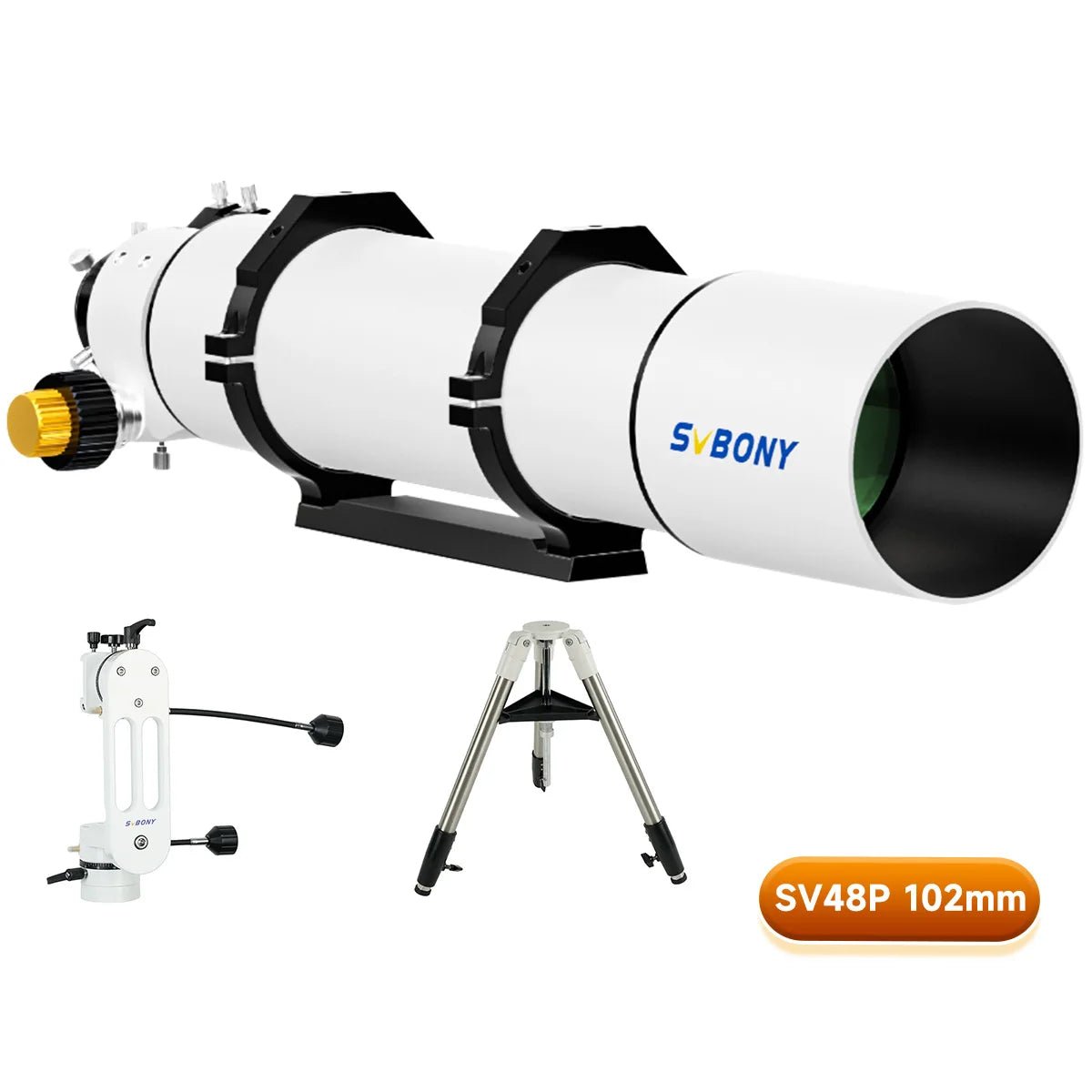 102mm Aperture Refractor Telescope with Dual-Speed Focuser for Deep Sky Astrophotography - Velvet Haven