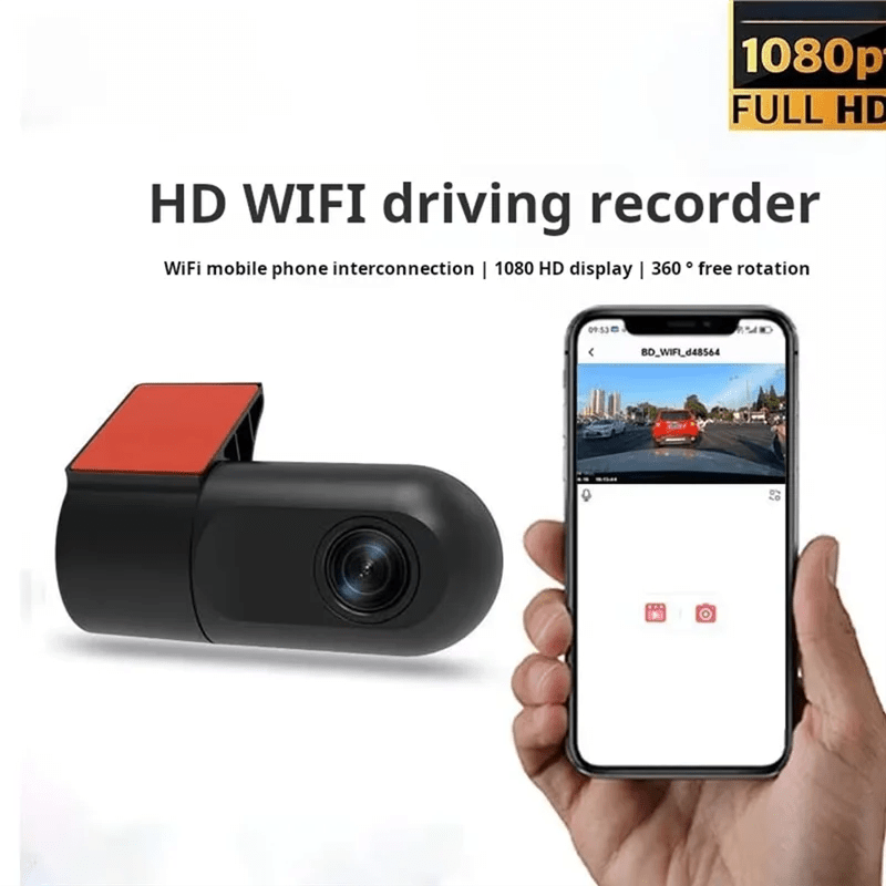 1080P Wifi Dash Camera IR Night Vision, 360° Rotation, APP Control–Smart Video Recording Car Camera For Cars - Velvet Haven
