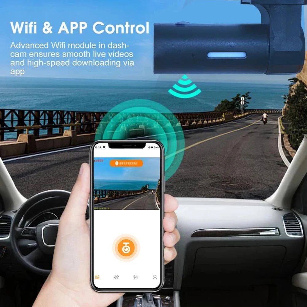 1080P Wifi USB MINI smart car connected to power DVR Dash camera night vision video recorder - Velvet Haven