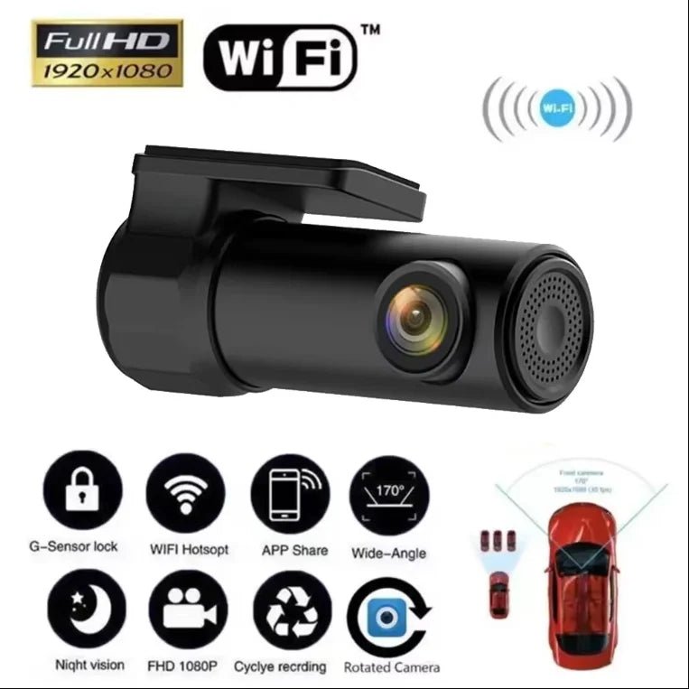 1080P Wifi USB MINI smart car connected to power DVR Dash camera night vision video recorder - Velvet Haven