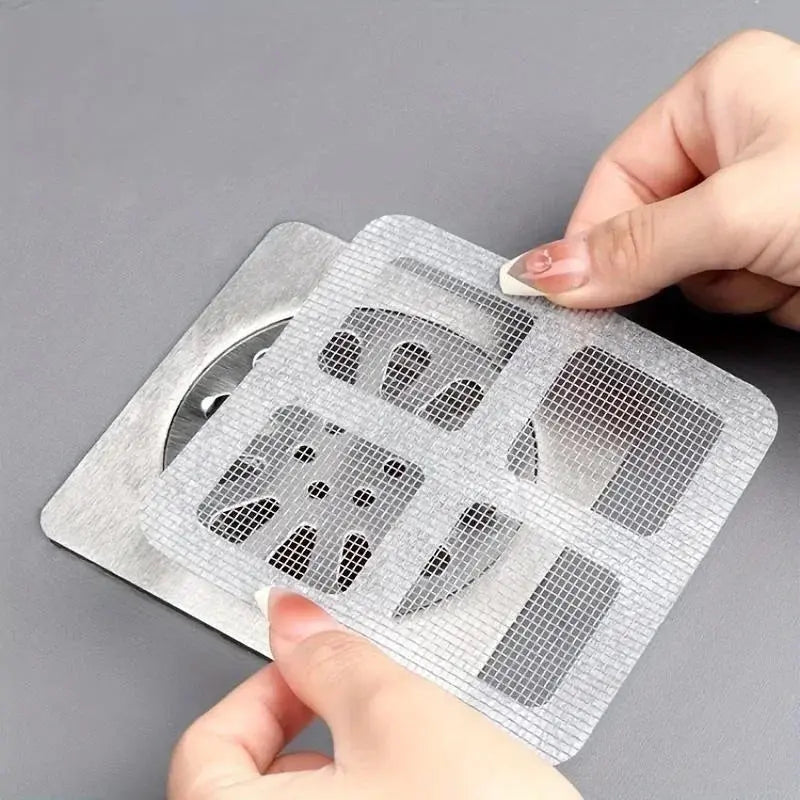 10pcs Disposable Shower Drain Hair Catcher Mesh Shower Drain Covers Floor Sink Strainer Filter Hair Stopper For Bathroom Kitchen - Velvet Haven
