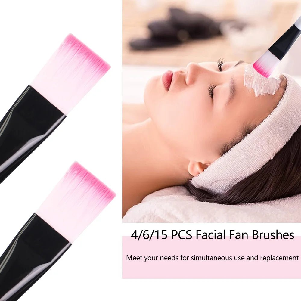 10PCS Facial Fan Mask Brushes Face Mask Applicator Tool Makeup Brushes For Esthetician Women DIY Facial Mask Cosmetic Tools - Velvet Haven