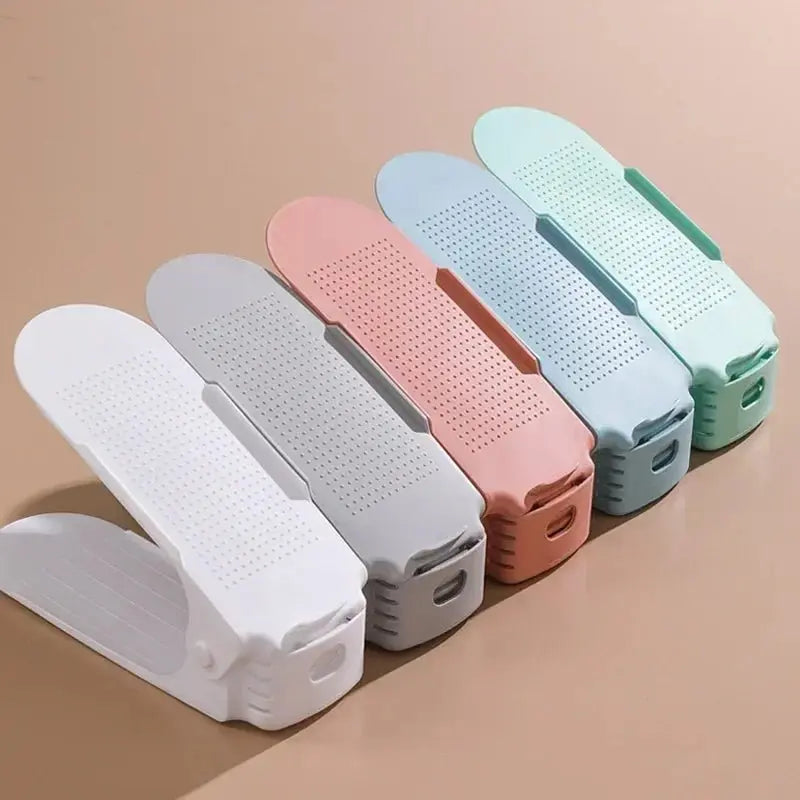 10Pcs Shoe Stacker Adjustable Shoe Slots Organizer Shoes Slots Space Saver Double Deck Rack Holder For Closet Organization Hot - Velvet Haven
