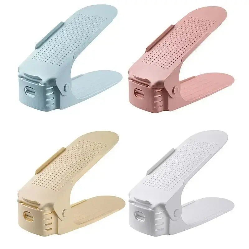 10Pcs Shoe Stacker Adjustable Shoe Slots Organizer Shoes Slots Space Saver Double Deck Rack Holder For Closet Organization Hot - Velvet Haven
