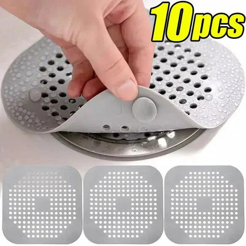 1/10PCS Bathroom Hair Filter Sink Anti-Blocking Strainer Bathtub Shower Floor Drain Stopper Silicone Kitchen Deodorant Plug - Velvet Haven