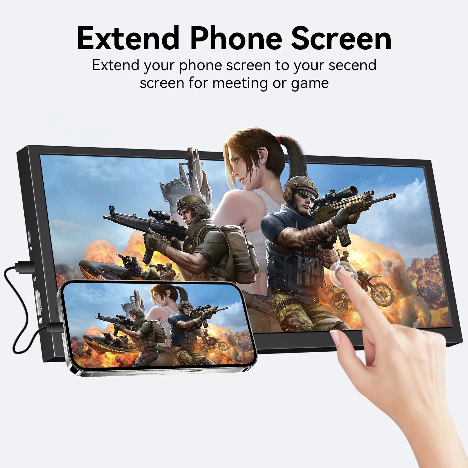 12.3 Inch 1920x720 HD Capacitive Touch Screen Monitor Portable LCD Display with HDMI Input for PC Laptop Industrial Equipment - Velvet Haven