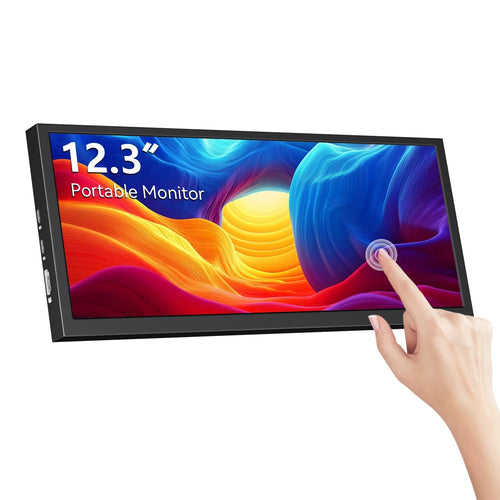 12.3 Inch 1920x720 HD Capacitive Touch Screen Monitor Portable LCD Display with HDMI Input for PC Laptop Industrial Equipment - Velvet Haven