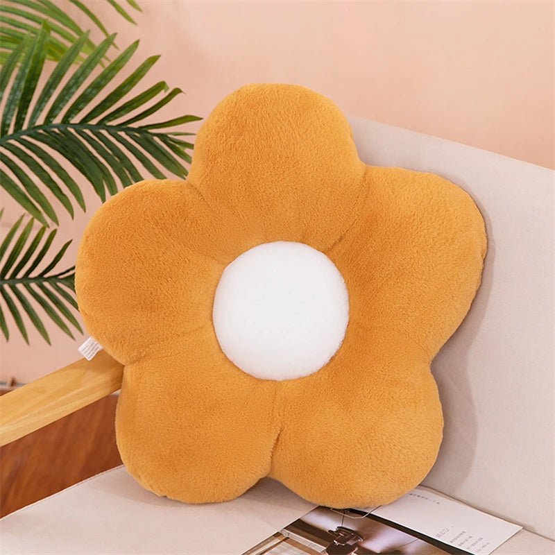 Soft plush flower throw pillow for bedroom, sofa, window seat, and home décor