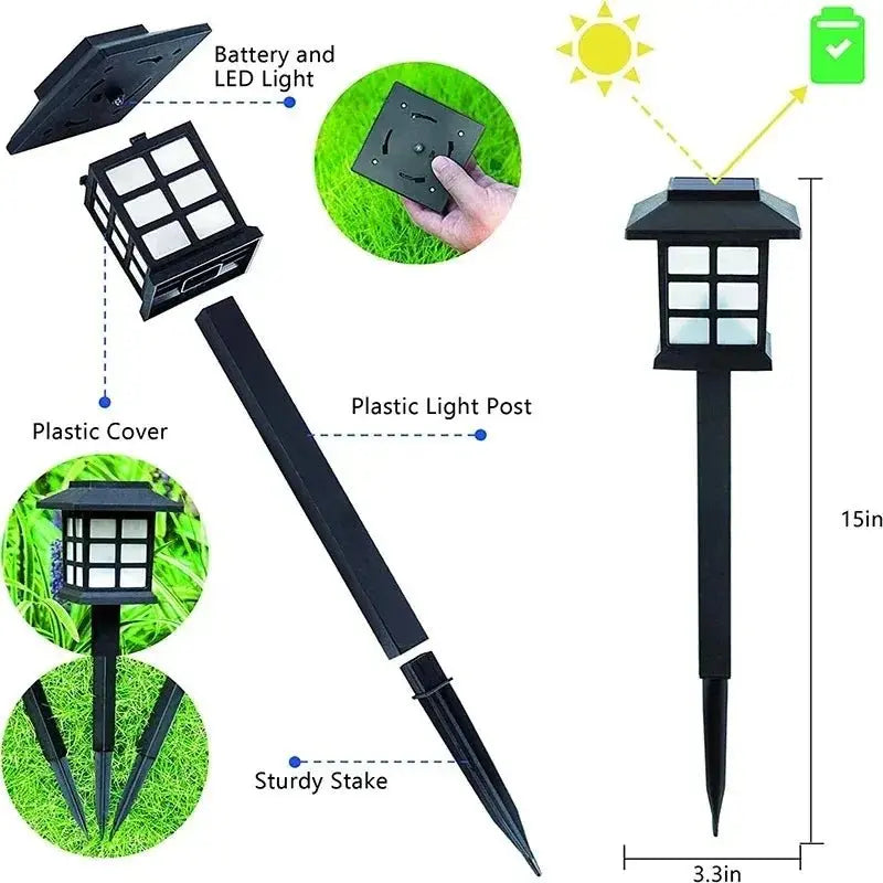 1/2/4/6/8/12Pcs Solar LED Pathway Lights Outdoor Waterproof Walkway Garden Decor Street Lamp for Landscape Yard Patio Driveway - Velvet Haven
