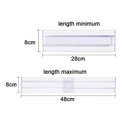 1/2/4/6/8PCS Drawer Wardrobe Dividers Organizers Expandable From Kitchen Drawer Organizer, Clear Plastic Partition Plate Tools - Velvet Haven