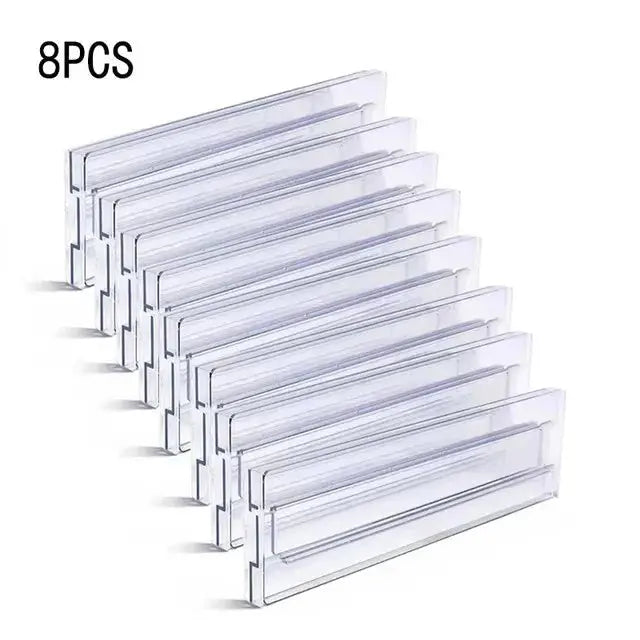 1/2/4/6/8PCS Drawer Wardrobe Dividers Organizers Expandable From Kitchen Drawer Organizer, Clear Plastic Partition Plate Tools - Velvet Haven