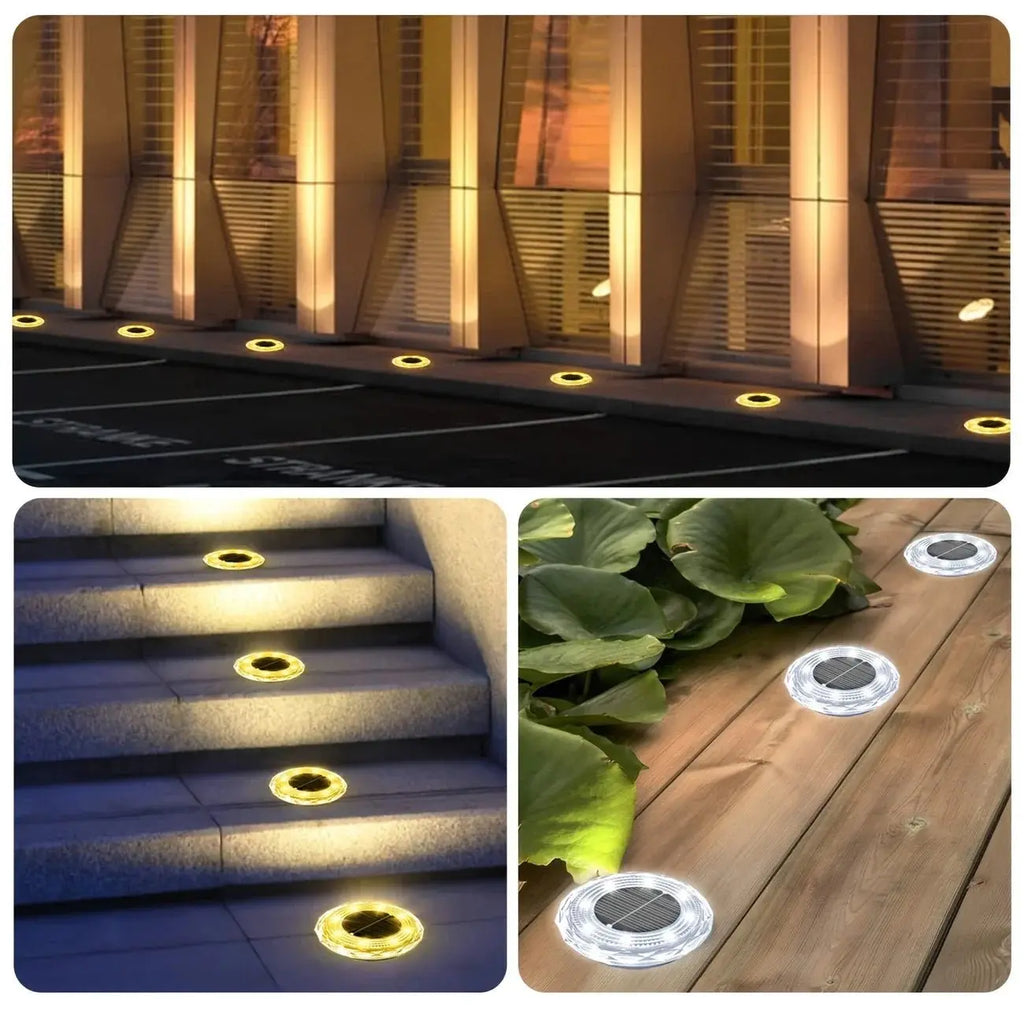 1/2/4/8pcs Mini Solar Crystal Floor Lamp Outdoor Landscape Lighting for Courtyard, Garden, Sidewalk Decorative Illumination - Velvet Haven