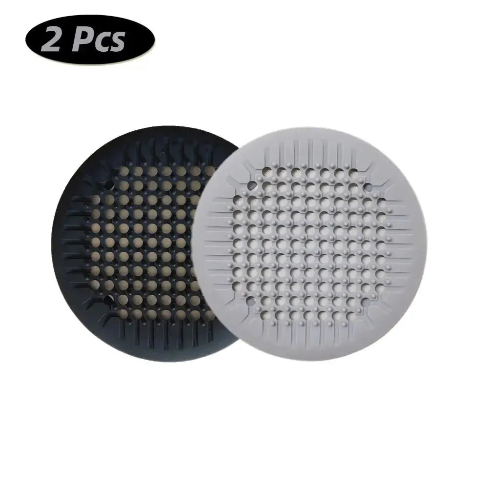 1/2/4Pcs Shower Drain Hair Catcher Drain Cover Bathroom Tub with Suction Cup 5.5 Inches Silicone Sink Strainer Suit for Bathtub - Velvet Haven