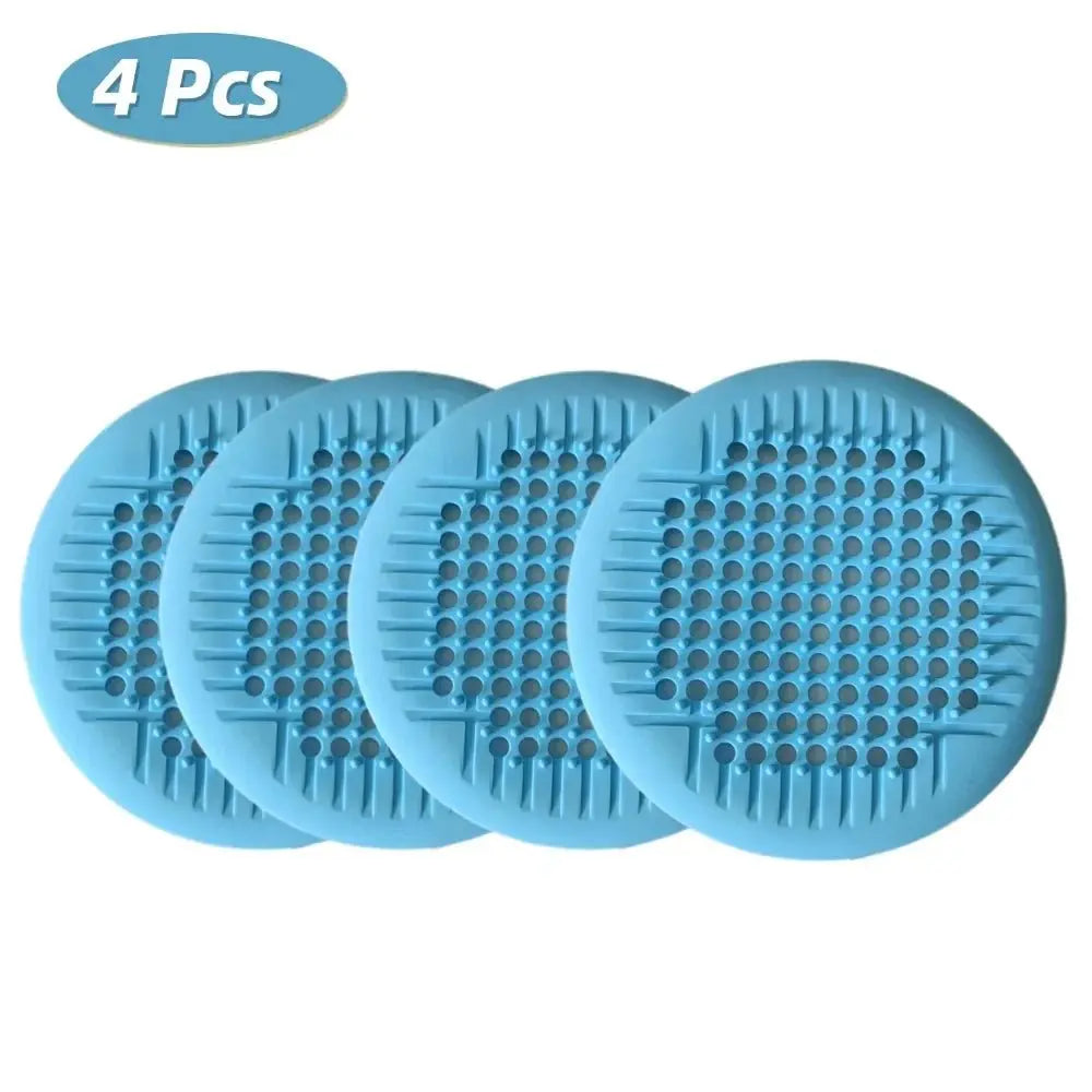 1/2/4Pcs Shower Drain Hair Catcher Drain Cover Bathroom Tub with Suction Cup 5.5 Inches Silicone Sink Strainer Suit for Bathtub - Velvet Haven