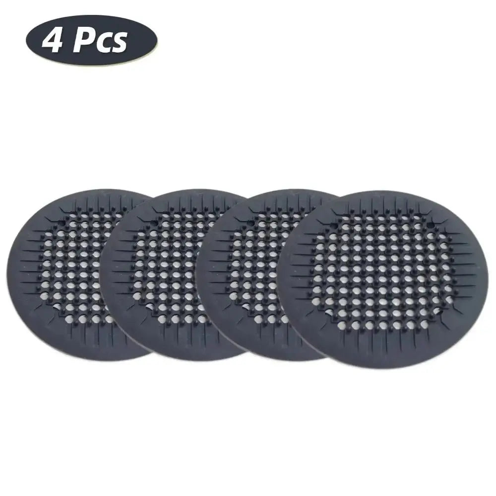 1/2/4Pcs Shower Drain Hair Catcher Drain Cover Bathroom Tub with Suction Cup 5.5 Inches Silicone Sink Strainer Suit for Bathtub - Velvet Haven