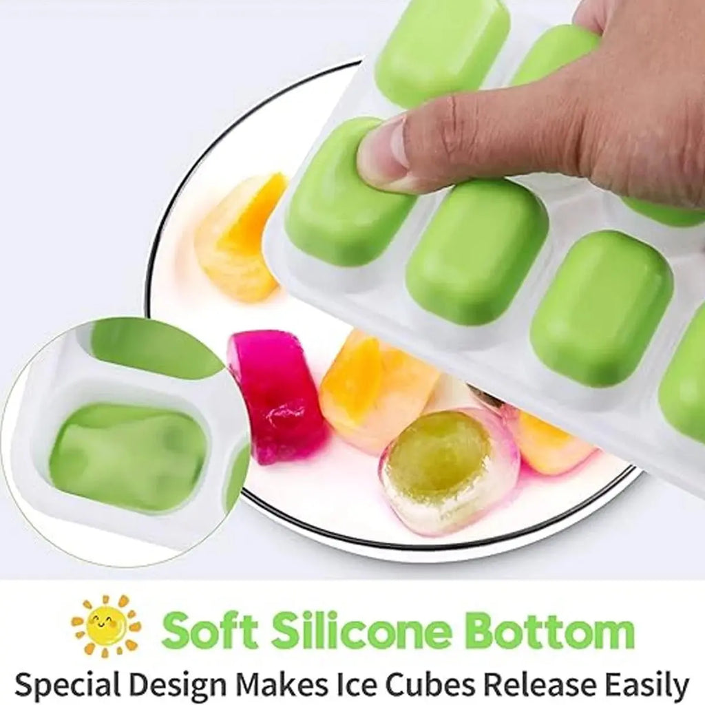 【14-Compartment Ice Mold - Mixed Colors (4 Ice Compartments)】1/2/4 Pack, Ice Cube Mold, Ice Cube Tray, Multifunctional Household - Velvet Haven