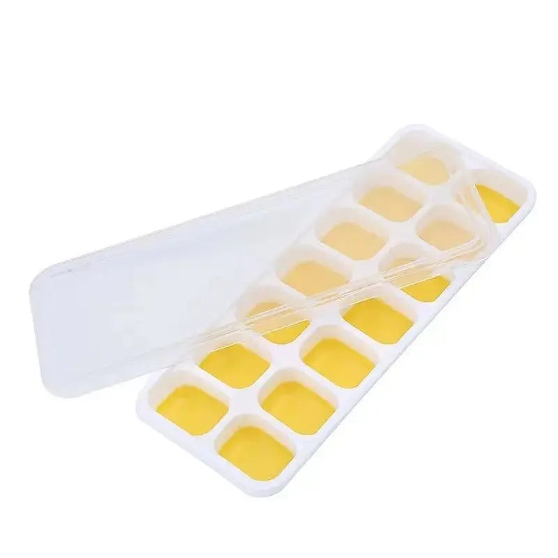 14 Grids Fruit Ice Maker with Removable Ice Cube Trays Reusable Silicone Ice cube Mold Lids Kitchen Tools Freezer Summer Mould - Velvet Haven