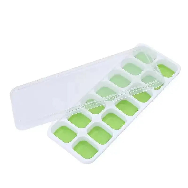 14 Grids Fruit Ice Maker with Removable Ice Cube Trays Reusable Silicone Ice cube Mold Lids Kitchen Tools Freezer Summer Mould - Velvet Haven